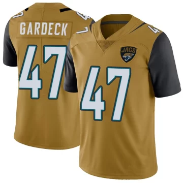 Men's Jacksonville Jaguars ＃47 Dennis Gardeck Gold Limited Color Rush Vapor Untouchable Jersey