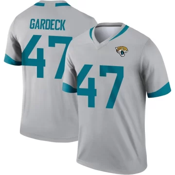 Men's Jacksonville Jaguars ＃47 Dennis Gardeck Legend Silver Inverted Jersey