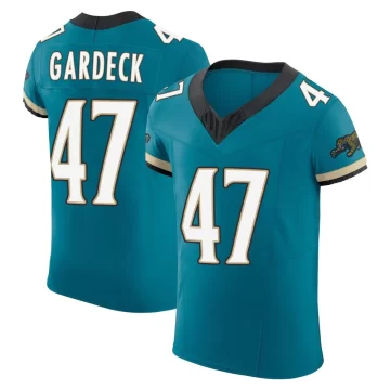 Men's Jacksonville Jaguars ＃47 Dennis Gardeck Teal Elite Prowler Throwback Vapor F.U.S.E. Jersey