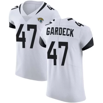 Men's Jacksonville Jaguars ＃47 Dennis Gardeck White Elite Vapor Untouchable Road Jersey