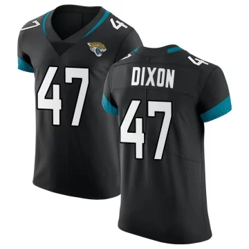 Men's Jacksonville Jaguars ＃47 De'Shaan Dixon Black Elite Vapor Untouchable Jersey