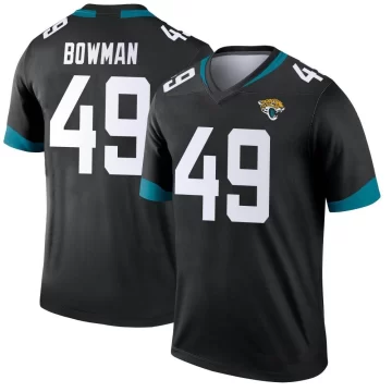 Men's Jacksonville Jaguars ＃49 Shawn Bowman Black Legend Jersey