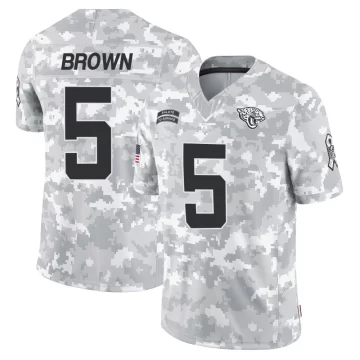Men's Jacksonville Jaguars ＃5 Dyami Brown Arctic Camo Limited 2024 Salute to Service Jersey