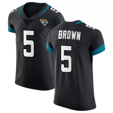 Men's Jacksonville Jaguars ＃5 Dyami Brown Black Elite Vapor Untouchable Jersey