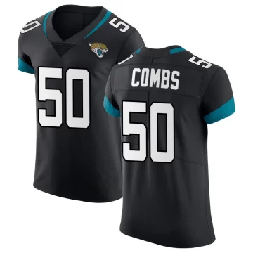 Men's Jacksonville Jaguars ＃50 Branson Combs Black Elite Vapor Untouchable Jersey