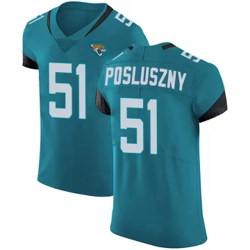 Men's Jacksonville Jaguars ＃51 Paul Posluszny Teal Elite Vapor Untouchable Alternate Jersey