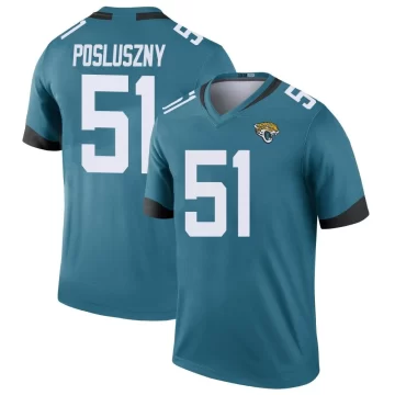 Men's Jacksonville Jaguars ＃51 Paul Posluszny Teal Legend Color Rush Jersey
