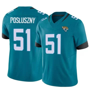 Men's Jacksonville Jaguars ＃51 Paul Posluszny Teal Limited Vapor F.U.S.E. Jersey