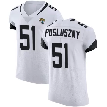 Men's Jacksonville Jaguars ＃51 Paul Posluszny White Elite Vapor Untouchable Road Jersey
