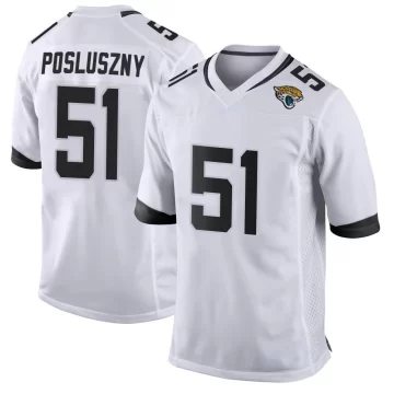 Men's Jacksonville Jaguars ＃51 Paul Posluszny White Game Jersey