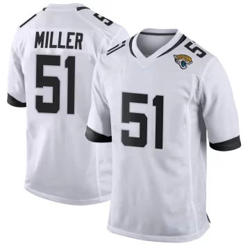 Men's Jacksonville Jaguars ＃51 Ventrell Miller White Game Jersey