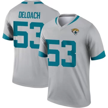 Men's Jacksonville Jaguars ＃53 Kalen DeLoach Legend Silver Inverted Jersey