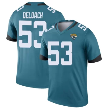 Men's Jacksonville Jaguars ＃53 Kalen DeLoach Teal Legend Color Rush Jersey