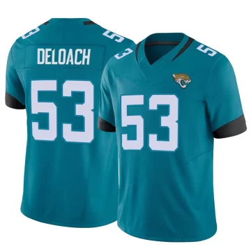 Men's Jacksonville Jaguars ＃53 Kalen DeLoach Teal Limited Vapor F.U.S.E. Jersey