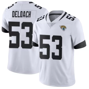 Men's Jacksonville Jaguars ＃53 Kalen DeLoach White Limited Vapor Untouchable Jersey