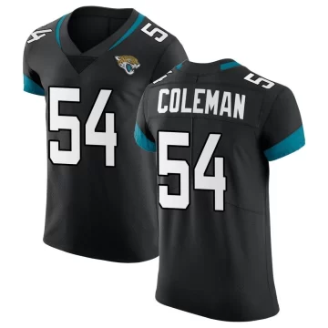 Men's Jacksonville Jaguars ＃54 DJ Coleman Black Elite Vapor Untouchable Jersey