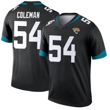 Men's Jacksonville Jaguars ＃54 DJ Coleman Black Legend Jersey