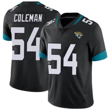 Men's Jacksonville Jaguars ＃54 DJ Coleman Black Limited Vapor Untouchable Jersey