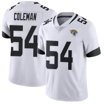 Men's Jacksonville Jaguars ＃54 DJ Coleman White Limited Vapor Untouchable Jersey