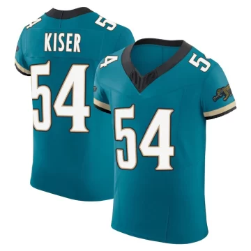 Men's Jacksonville Jaguars ＃54 Jack Kiser Teal Elite Prowler Throwback Vapor F.U.S.E. Jersey