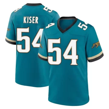 Men's Jacksonville Jaguars ＃54 Jack Kiser Teal Game Prowler Throwback Jersey