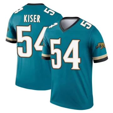Men's Jacksonville Jaguars ＃54 Jack Kiser Teal Legend Prowler Throwback Jersey
