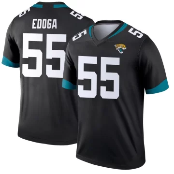 Men's Jacksonville Jaguars ＃55 Chuma Edoga Black Legend Jersey