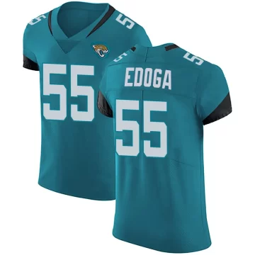 Men's Jacksonville Jaguars ＃55 Chuma Edoga Teal Elite Vapor Untouchable Alternate Jersey