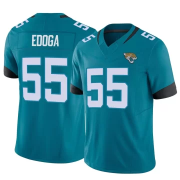 Men's Jacksonville Jaguars ＃55 Chuma Edoga Teal Limited Vapor F.U.S.E. Jersey