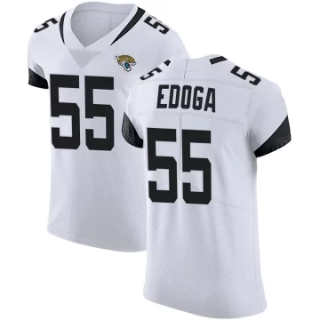 Men's Jacksonville Jaguars ＃55 Chuma Edoga White Elite Vapor Untouchable Road Jersey