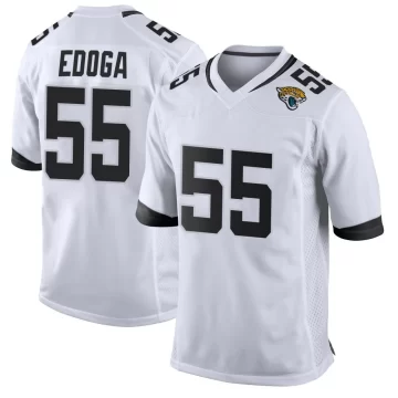 Men's Jacksonville Jaguars ＃55 Chuma Edoga White Game Jersey