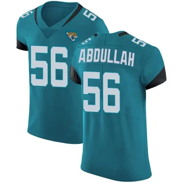 Men's Jacksonville Jaguars ＃56 Yasir Abdullah Teal Elite Vapor Untouchable Alternate Jersey