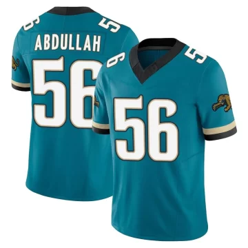 Men's Jacksonville Jaguars ＃56 Yasir Abdullah Teal Limited Prowler Throwback Vapor F.U.S.E. Jersey