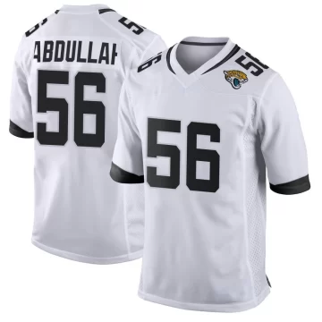 Men's Jacksonville Jaguars ＃56 Yasir Abdullah White Game Jersey