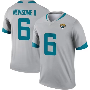 Men's Jacksonville Jaguars ＃6 Greg Newsome II Legend Silver Inverted Jersey