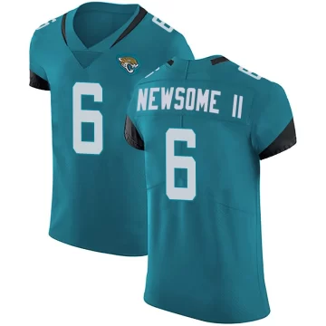 Men's Jacksonville Jaguars ＃6 Greg Newsome II Teal Elite Vapor Untouchable Alternate Jersey