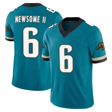 Men's Jacksonville Jaguars ＃6 Greg Newsome II Teal Limited Prowler Throwback Vapor F.U.S.E. Jersey