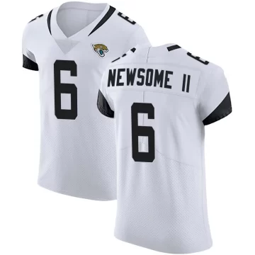 Men's Jacksonville Jaguars ＃6 Greg Newsome II White Elite Vapor Untouchable Road Jersey