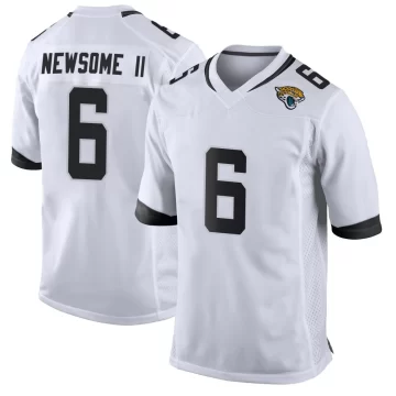 Men's Jacksonville Jaguars ＃6 Greg Newsome II White Game Jersey