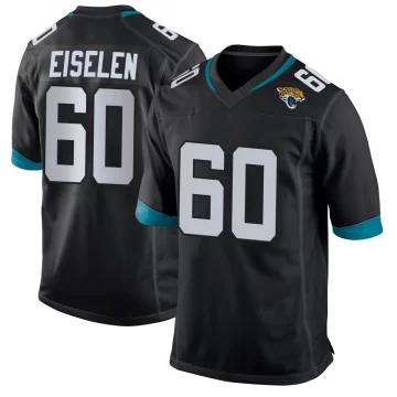 Men's Jacksonville Jaguars ＃60 Dieter Eiselen Black Game Jersey