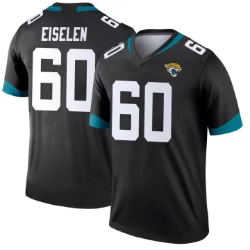 Men's Jacksonville Jaguars ＃60 Dieter Eiselen Black Legend Jersey