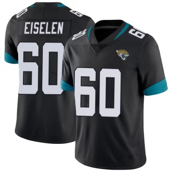 Men's Jacksonville Jaguars ＃60 Dieter Eiselen Black Limited Vapor Untouchable Jersey