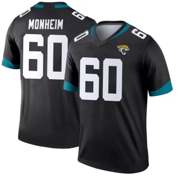 Men's Jacksonville Jaguars ＃60 Jonah Monheim Black Legend Jersey