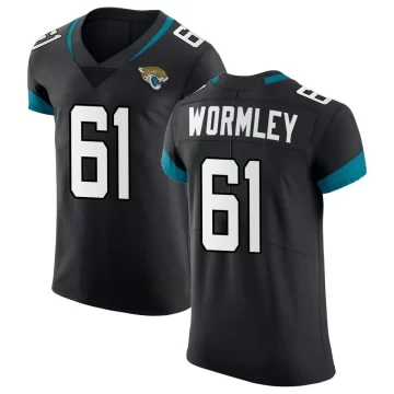 Men's Jacksonville Jaguars ＃61 Sal Wormley Black Elite Vapor Untouchable Jersey
