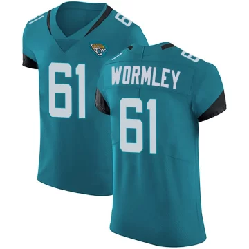 Men's Jacksonville Jaguars ＃61 Sal Wormley Teal Elite Vapor Untouchable Alternate Jersey