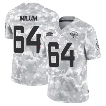 Men's Jacksonville Jaguars ＃64 Wyatt Milum Arctic Camo Limited 2024 Salute to Service Jersey