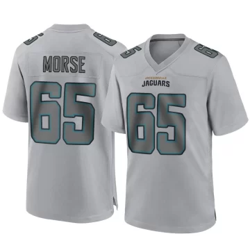 Men's Jacksonville Jaguars ＃65 Mitch Morse Gray Game Atmosphere Fashion Jersey