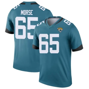 Men's Jacksonville Jaguars ＃65 Mitch Morse Teal Legend Color Rush Jersey