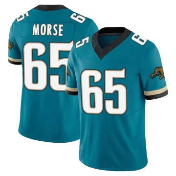 Men's Jacksonville Jaguars ＃65 Mitch Morse Teal Limited Prowler Throwback Vapor F.U.S.E. Jersey