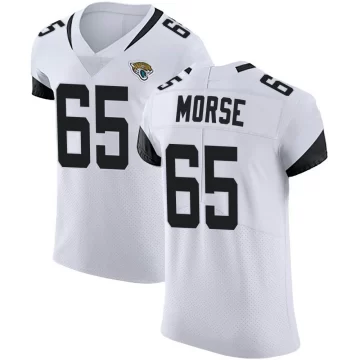 Men's Jacksonville Jaguars ＃65 Mitch Morse White Elite Vapor Untouchable Road Jersey